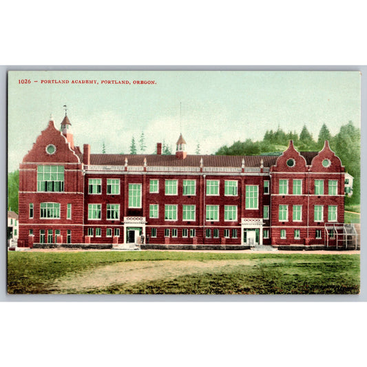 Portland OR Oregon Portland Academy Divided Back Postcard Edward H Mitchell