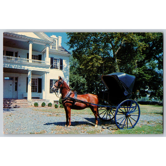 Frederick MD Maryland Rose Hill Manor Carriage Museum Chrome Postcard Unused