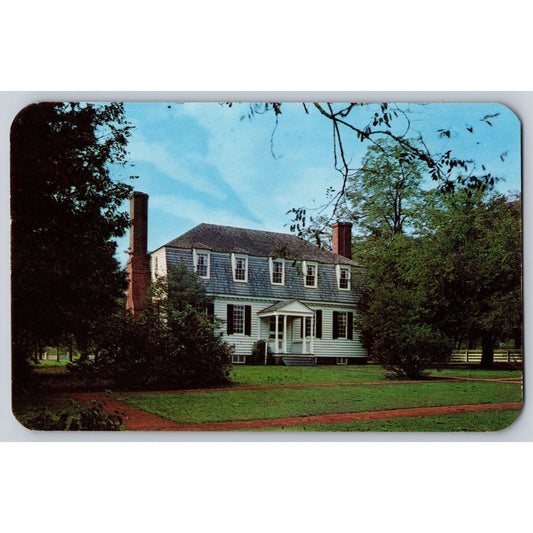 Yorktown VA Virginia Moore House Historic Revolutionary War Home Chrome Postcard