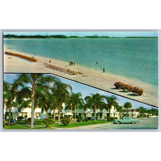 St Petersburg FL Florida Gulf Winds Hotel Chrome Postcard Unused