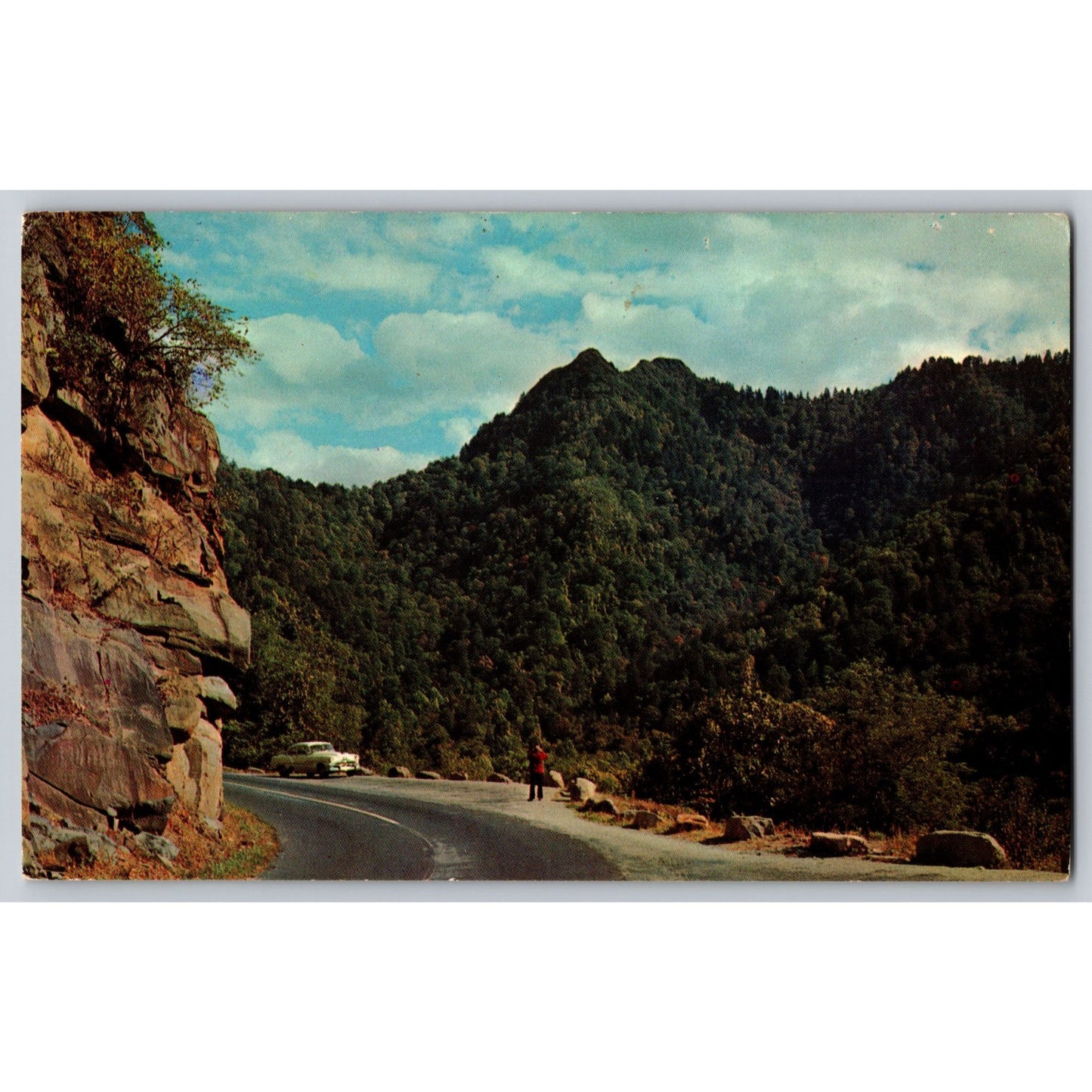 TN Tennessee Chimneys Great Smoky Mountains National Park Chrome Postcard