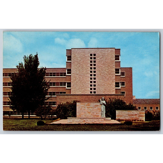 Dubuque IA Iowa Xavier Hospital Chrome Postcard Unused