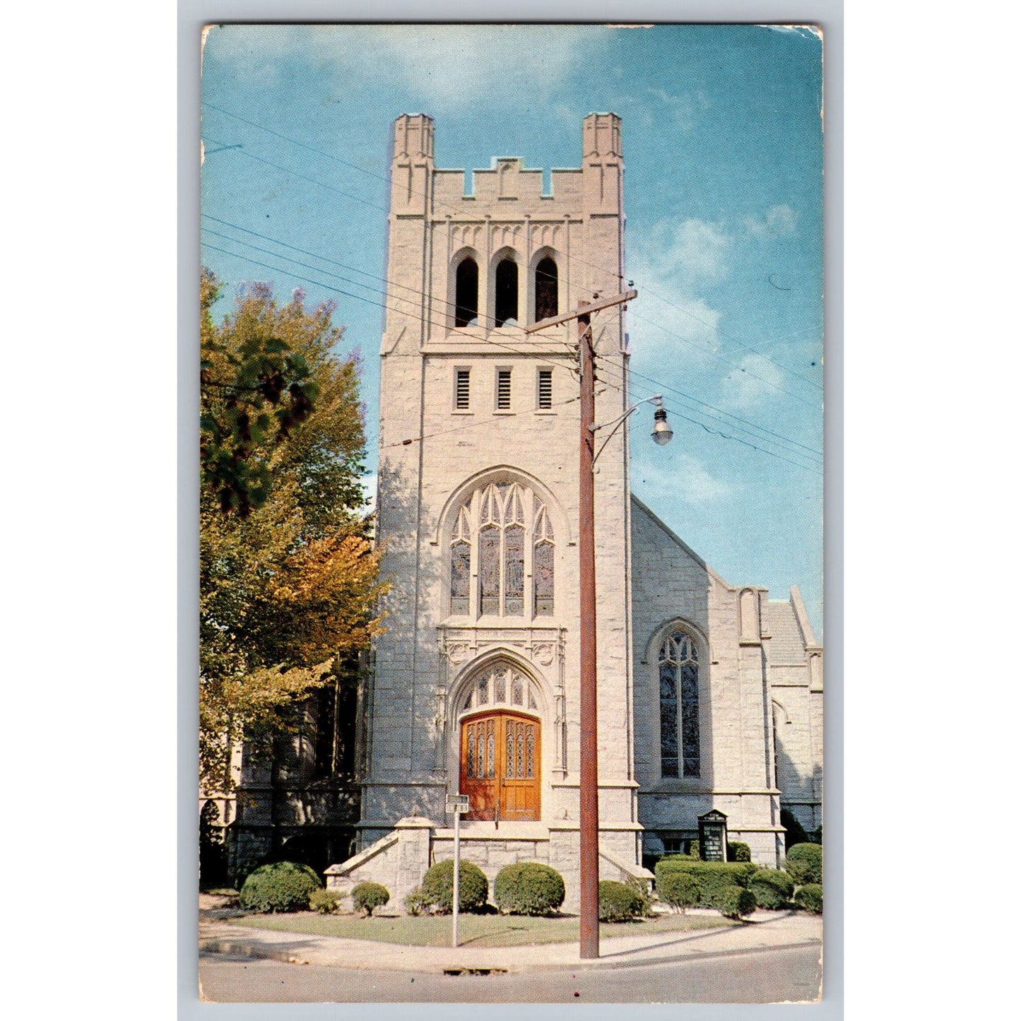 Salisbury MD Maryland Bethesda Methodist Church Chrome Postcard Used 1961