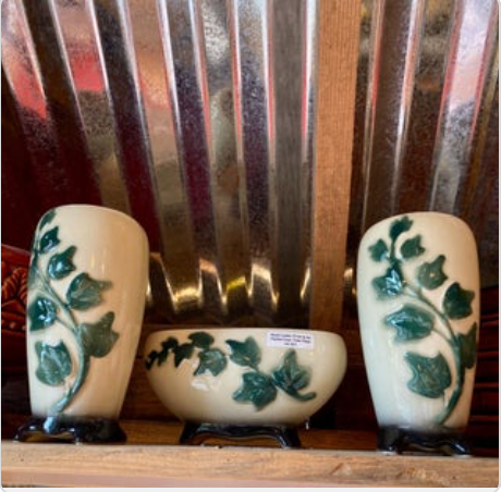Vases with Climbing Ivy - Royal Copley 3 pc Set