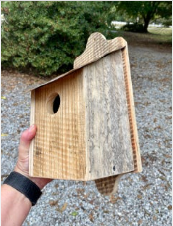 Birdhouse - Tin Roof Post Birdhouse