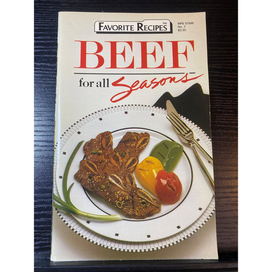 Favorite Brand Recipes Beef For All Seasons Cookbook Booklet 1989 Vol. 5 No. 7