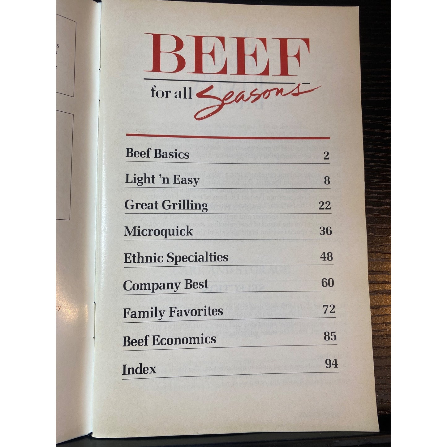 Favorite Brand Recipes Beef For All Seasons Cookbook Booklet 1989 Vol. 5 No. 7