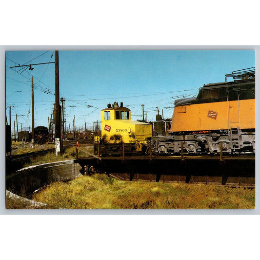 Deer Lodge Montana 1973 Chicago Milwaukee Road Turntable Little Joe Postcard