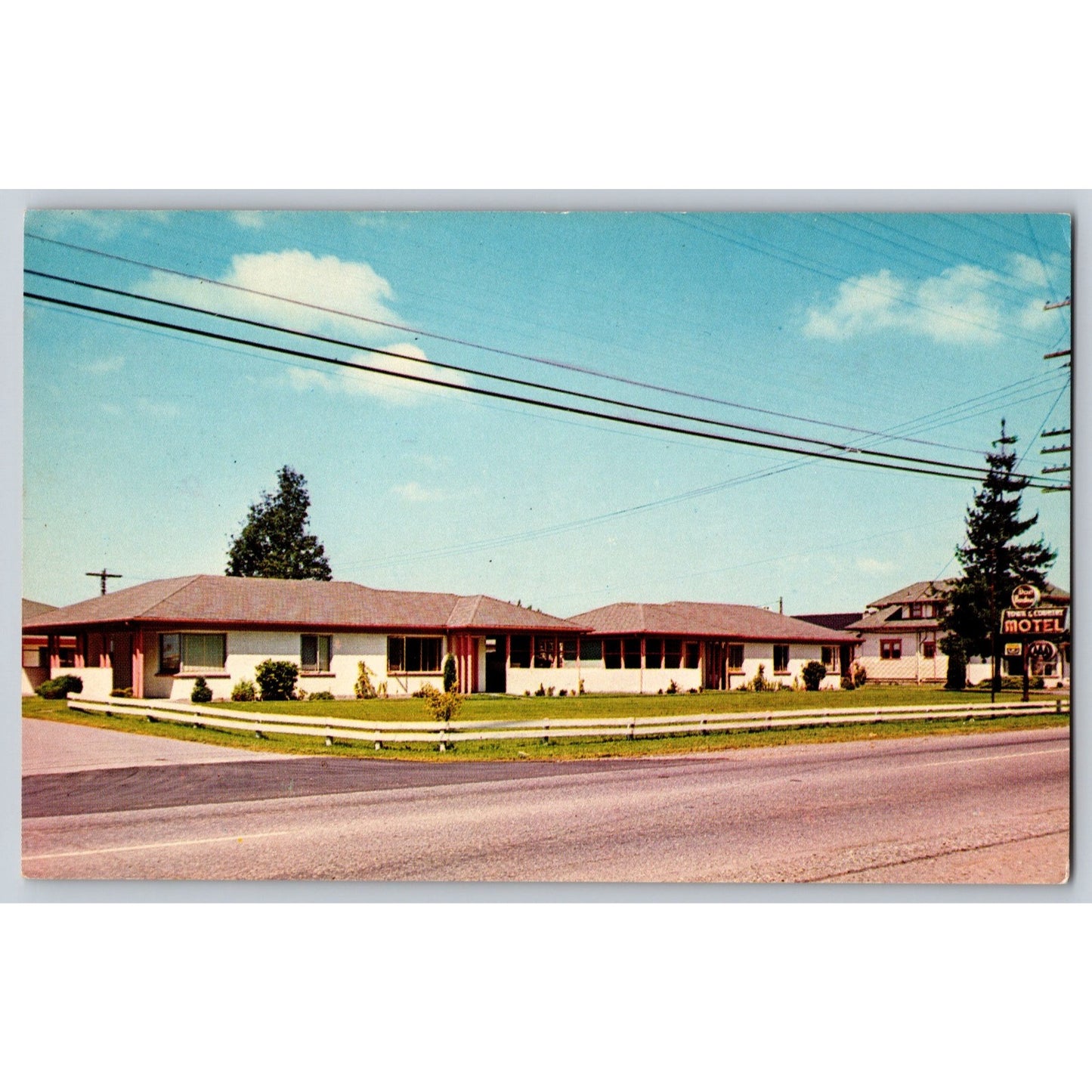 Mt Vernon WA Washington Town & Country Motel Chrome Postcard Unused