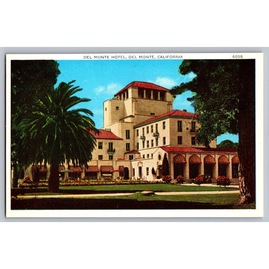 Postcard CA California Del Monte Hotel Chrome Pacific Novelty Co. Unused