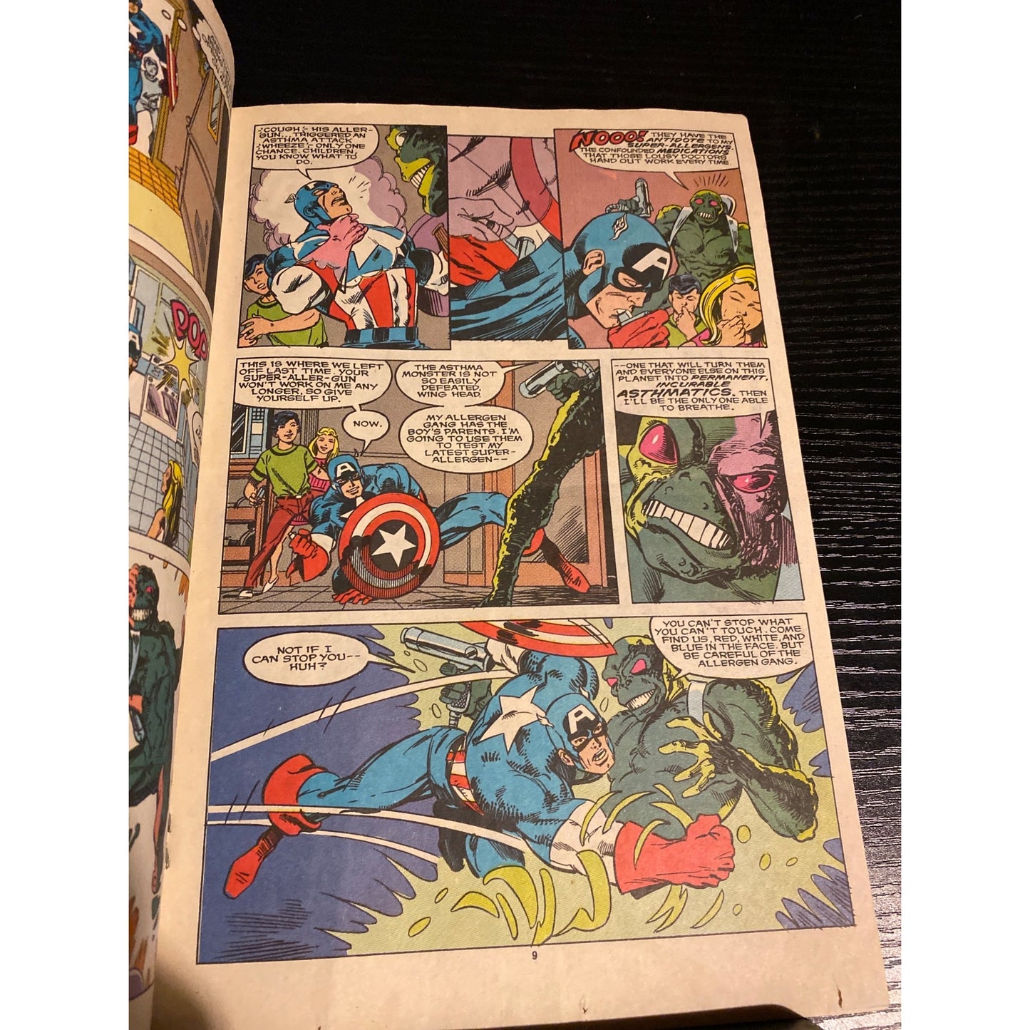 Captain America Comic Book Return Of The Asthma Monster