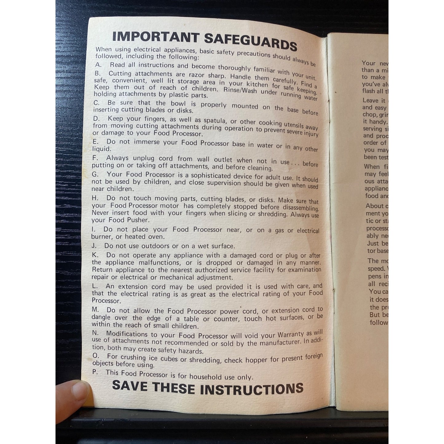 Food Processor Use & Care Book Recipes Instructions Safety Tips & Gourmet Blades Cookbook