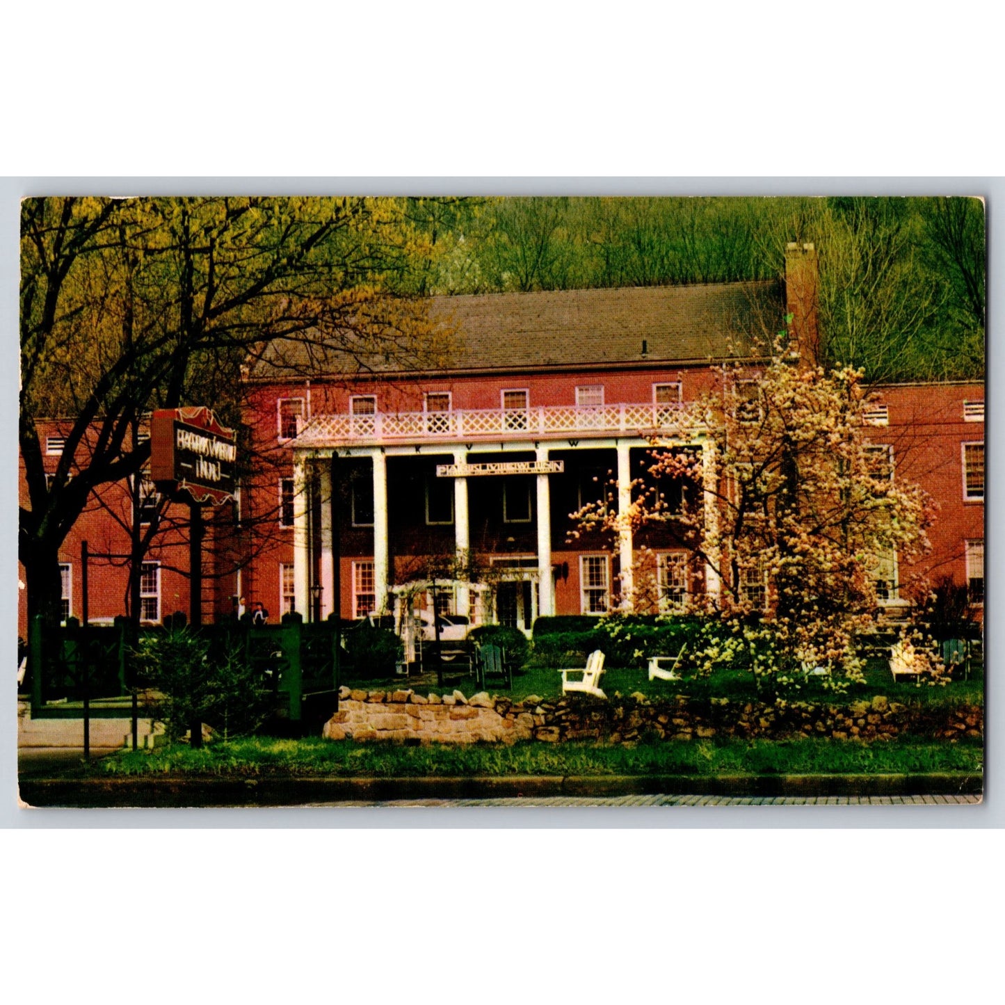 Berkeley Springs WV West Virginia Park View Inn 1964 Chrome Postcard Used