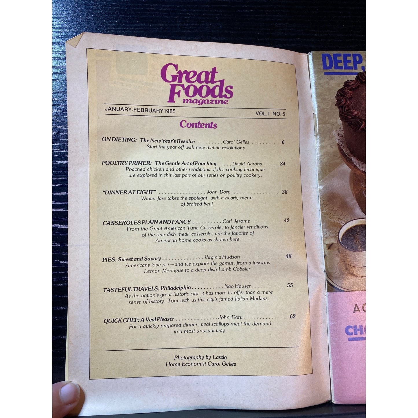 Great Foods Magazine Jan-Feb 1985 Cooking & Recipe Issue Cookbook Booklet