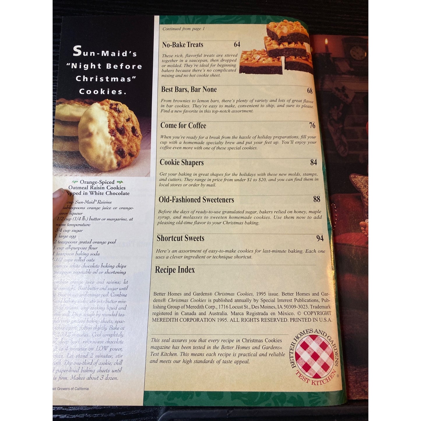 Better Homes & Gardens Christmas Cookies 1995 Magazine Holiday Treats & Tips