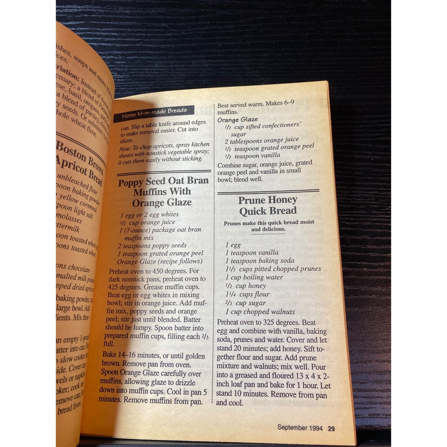 Recipe Digest Magazine Sep 1994 Volume 4 No.3 Apple Nut Squares