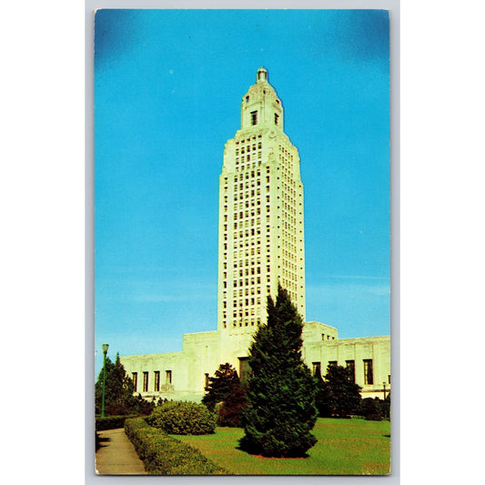 Baton Rouge LA Louisiana State Capitol Chrome Postcard Unused Dexter