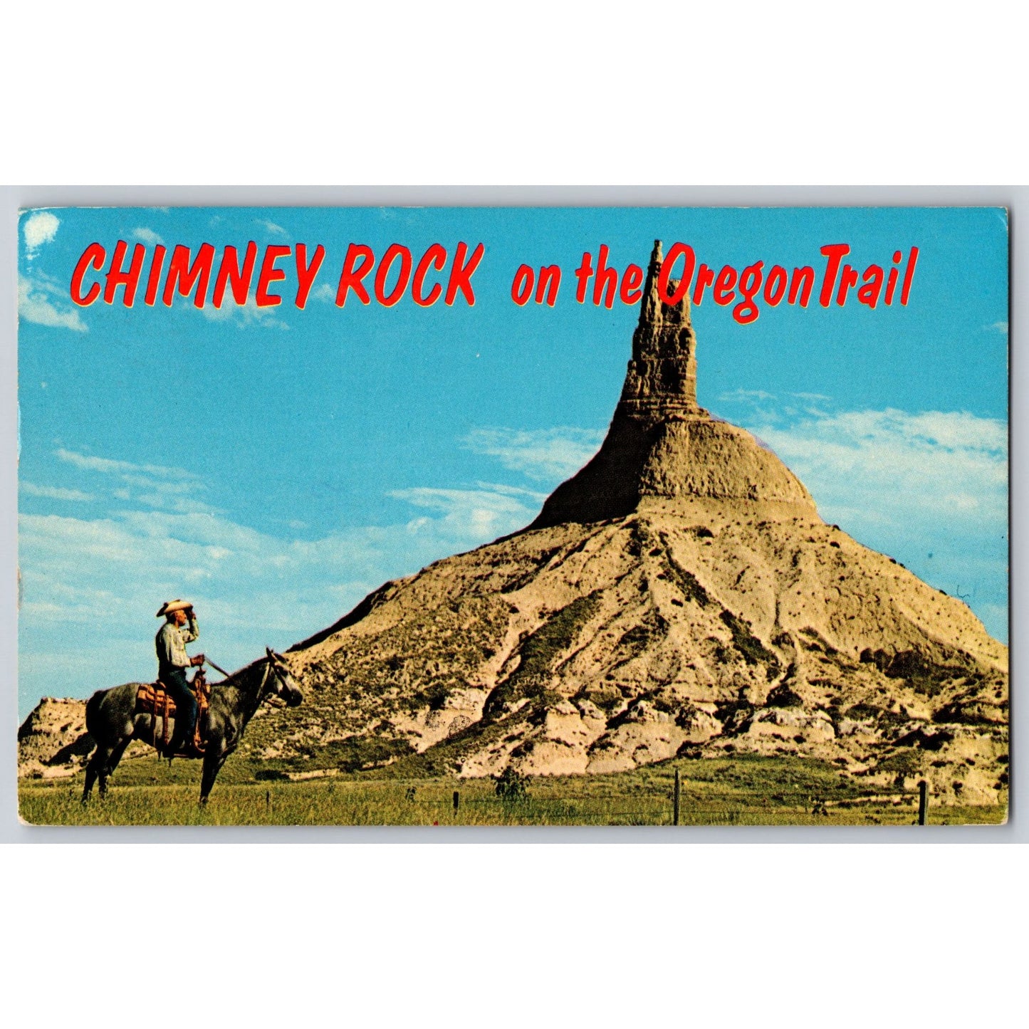 Bayard NE Nebraska Chimney Rock On The Oregon Trail 1968 Chrome Postcard Used