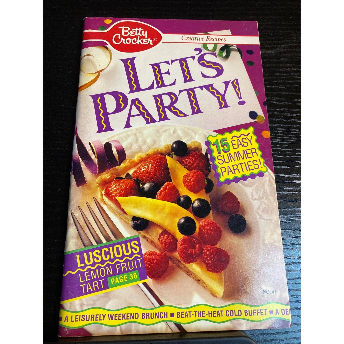 Betty Crocker Lets Party 1990 Cookbook Booklet Summer Party Recipes