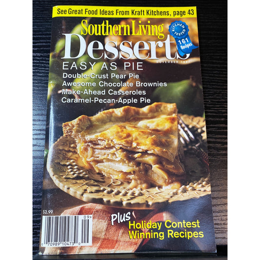 Southern Living November 1997 Desserts Magazine Booklet Holiday Recipes