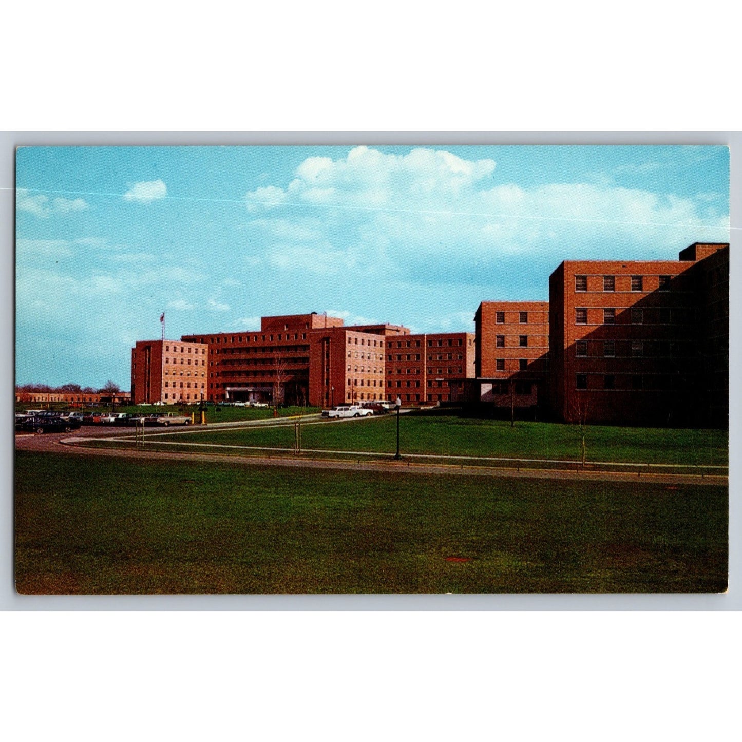 Brockton MA Massachusetts US Veterans Hospital Chrome Postcard Unused