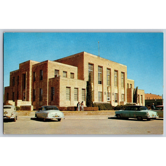 Comanche TX Texas County Court House 1950s Chrome Postcard Unused Lee Caskey