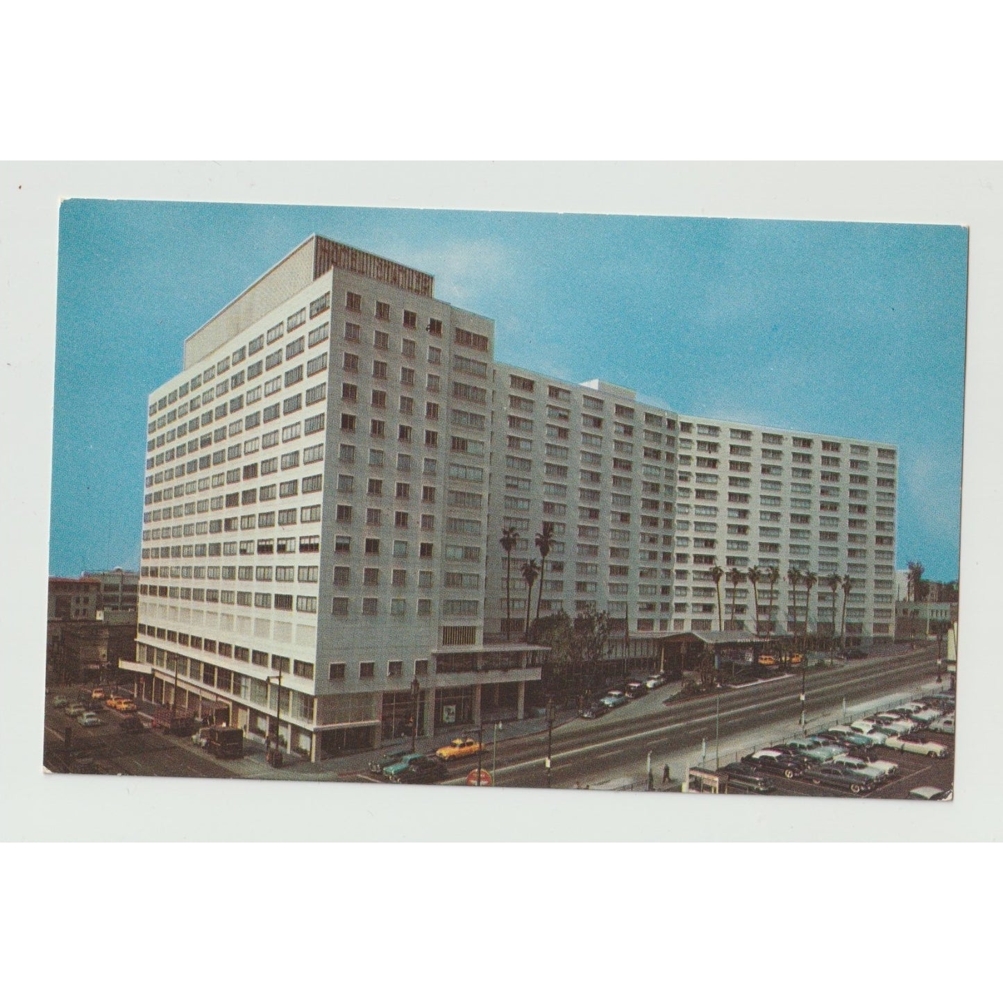Los Angeles CA California Statler Hotel Downtown 1950s Chrome Postcard Unused