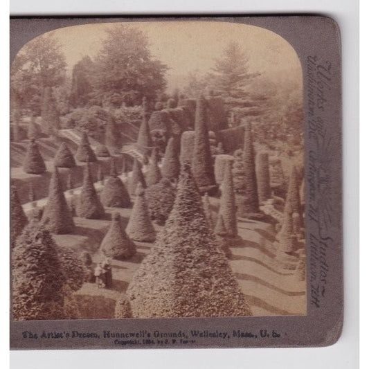 Stereoview Hunnewell's Grounds Wellesley MA 1884 Underwood & Underwood