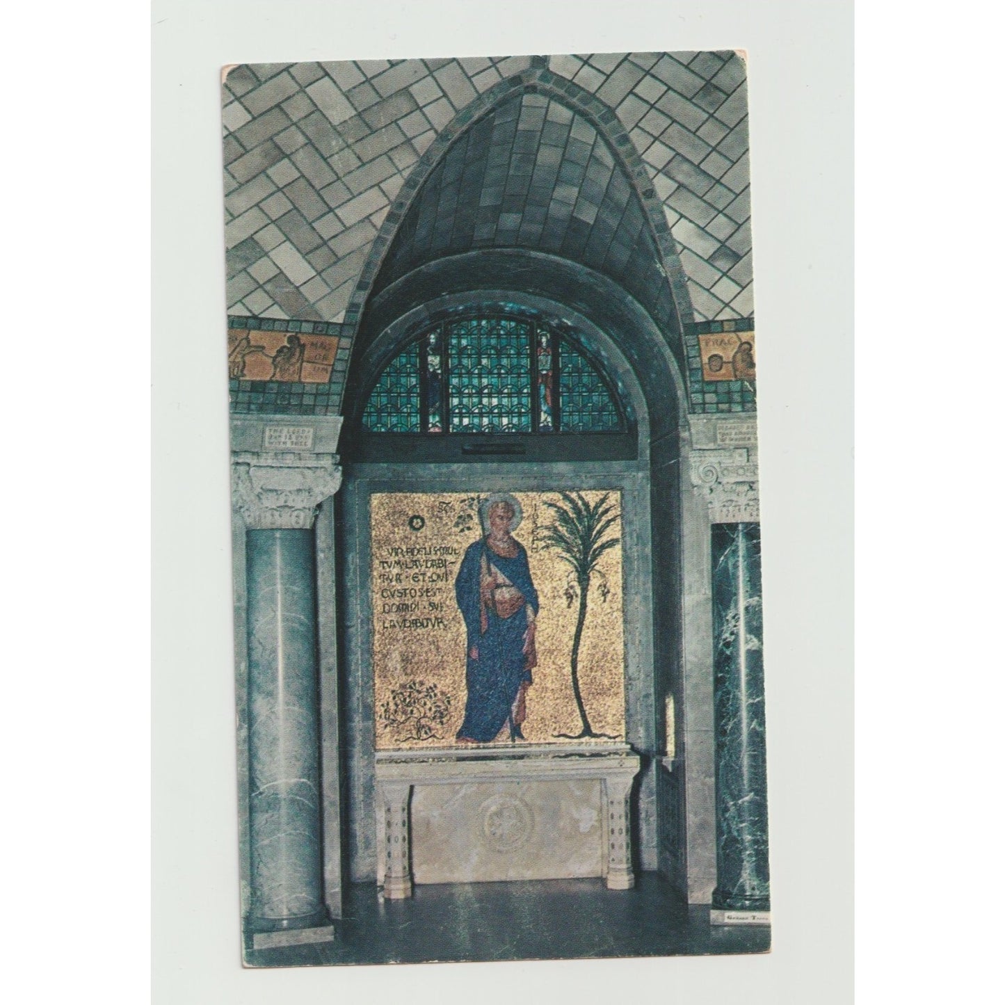 Washington DC Chapel Altar National Shrine Immaculate 1955 Chrome Postcard Unused