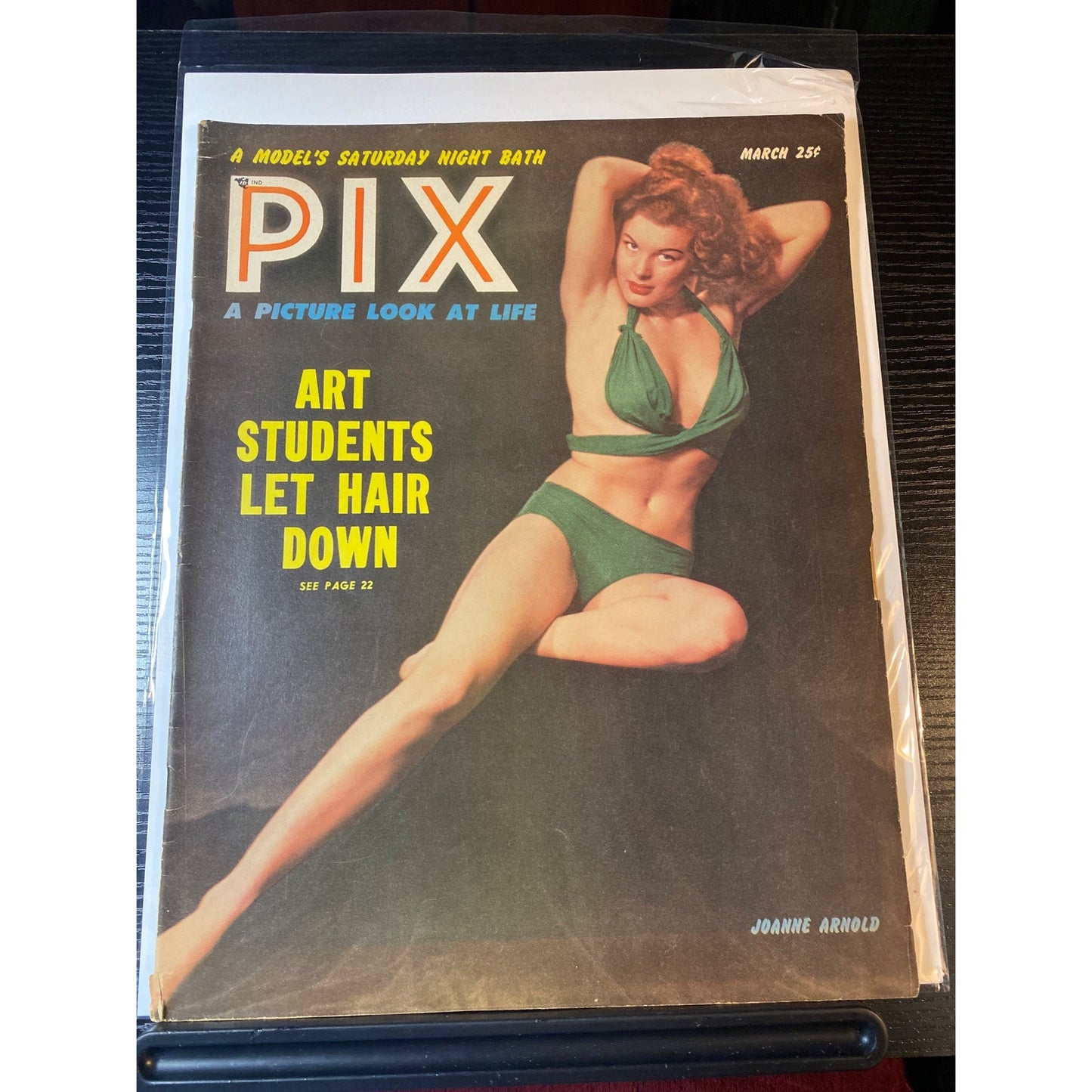 Pix Magazine Mar 1954 Joanne Arnold Cover Century Pin Up