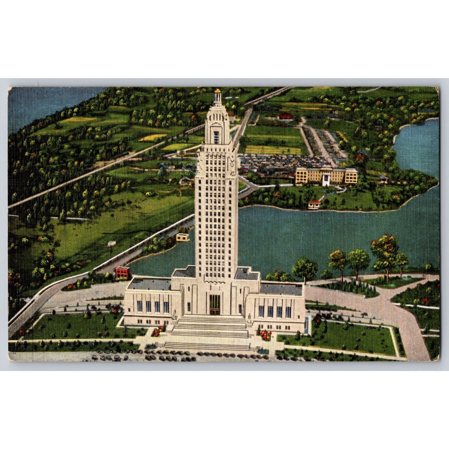 Baton Rouge LA Louisiana State Capitol Landmark Tallest Building South Postcard