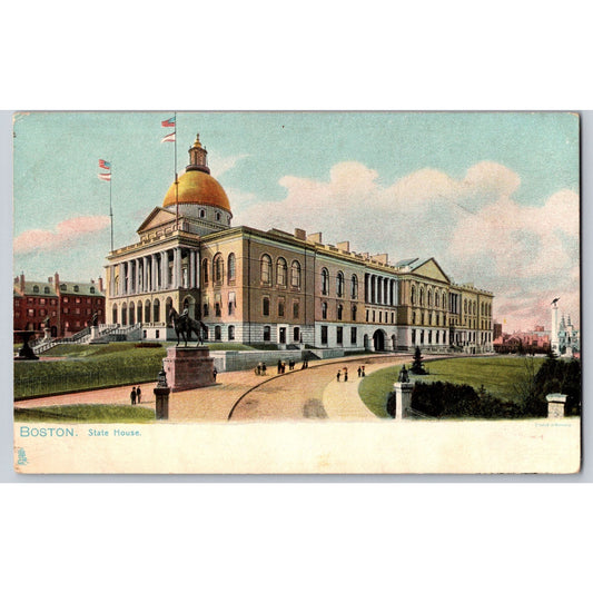Boston MA Massachusetts State House Undivided Back Postcard Raphael Tuck & Sons