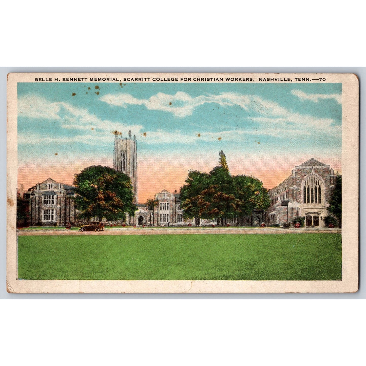 Nashville TN Tennessee Scarritt College for Christian Workers 1920s Postcard