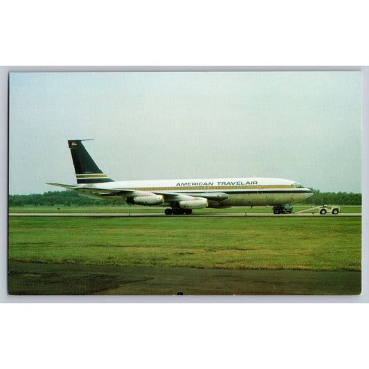 Airplane Postcard American Travelair Boeing 720-048 N8790R MJ526 Mary Jayne Rowe
