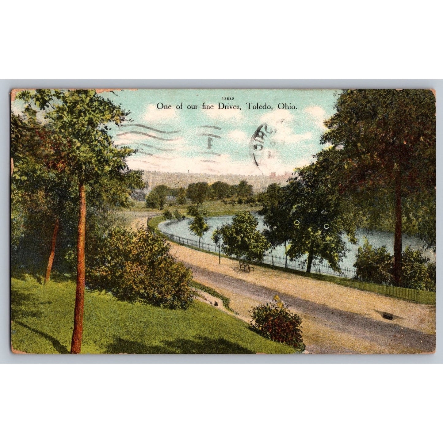 Toledo Ohio OH One of Our Fine Drive Scenic Drive 1909 Divided Back Postcard