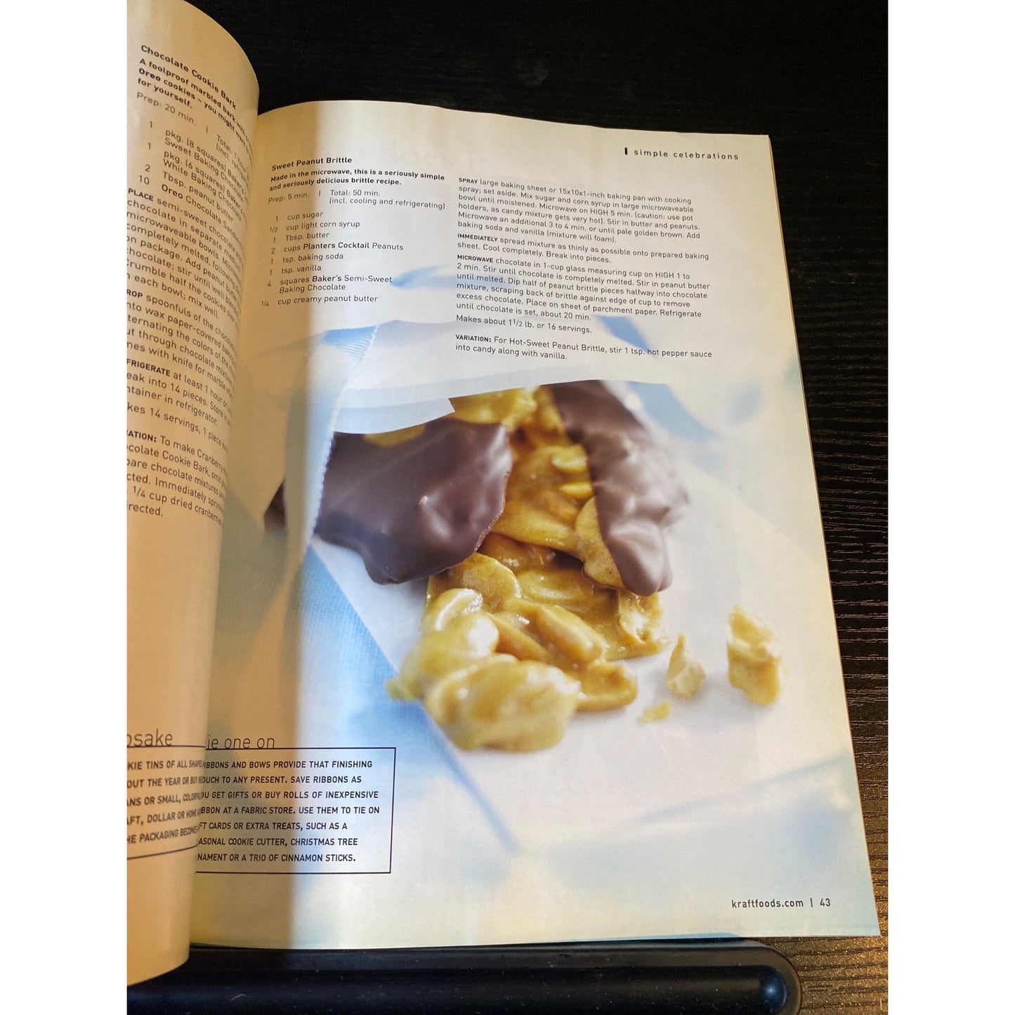 Kraft Food & Family Holiday Bliss Magazine 2006 Festive Recipes Entertaining Tips & Baking