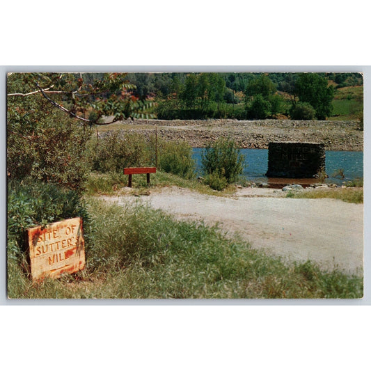 Coloma CA California Site of Sutter's Sawmill Chrome Postcard Unused