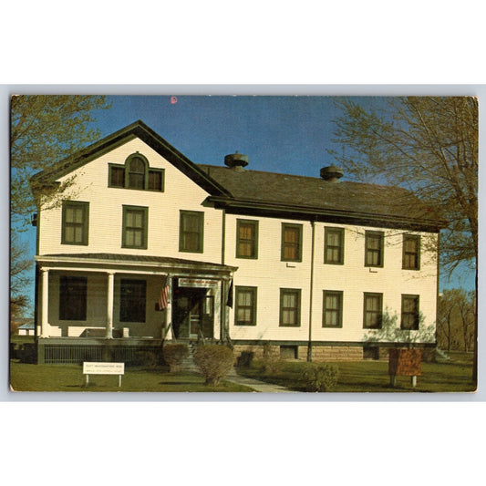 Fort Robinson NE Nebraska Museum Historic Post Headquarters Chrome Postcard