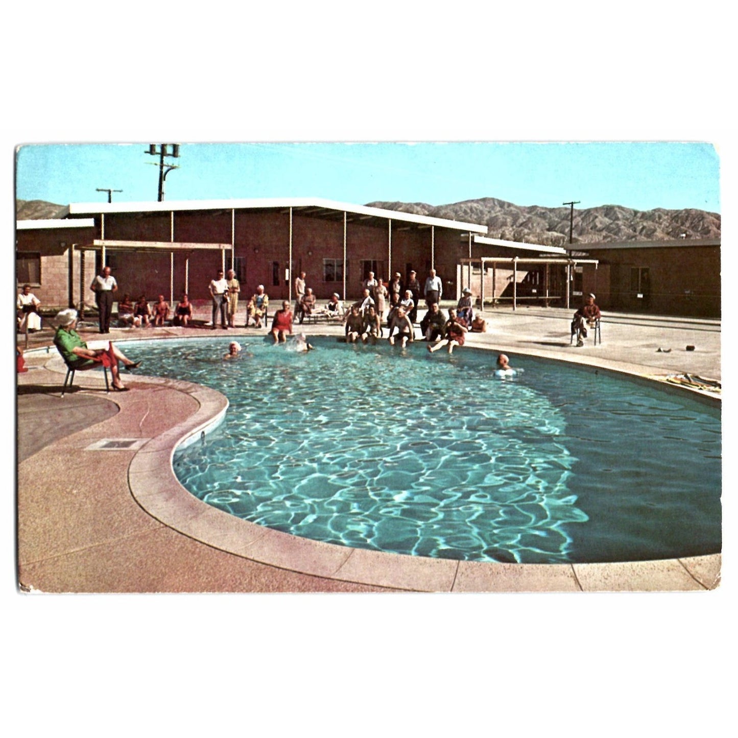 Desert Hot Springs CA California Park West Mobile Home Club Chrome Postcard Used