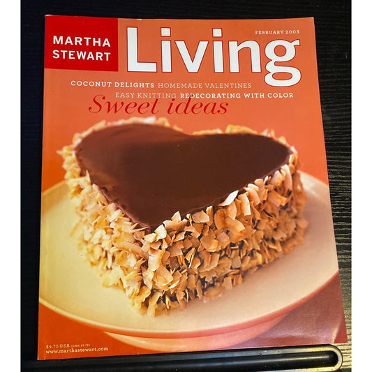 Martha Stewart Living Magazine #111 February 2003 Valentine Issue Recipes Decor