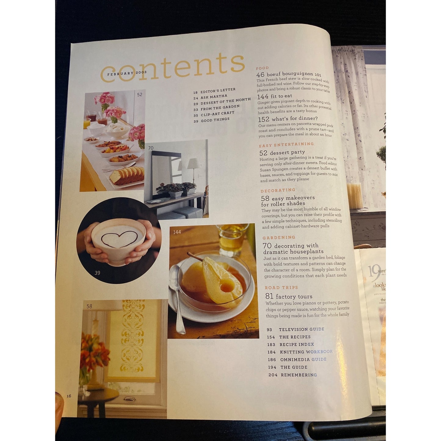 Martha Stewart Living Magazine #111 February 2003 Valentine Issue Recipes Decor