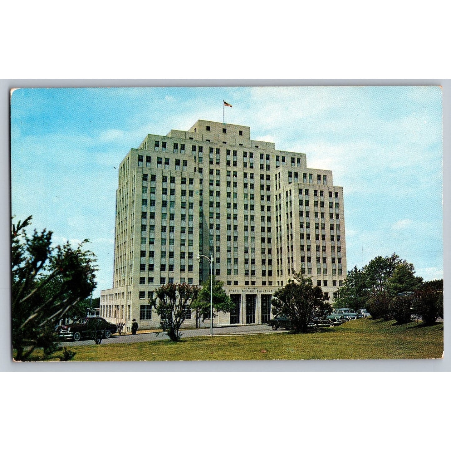 Jackson MS Mississippi Woolfolk State Office Building Chrome Postcard Unused