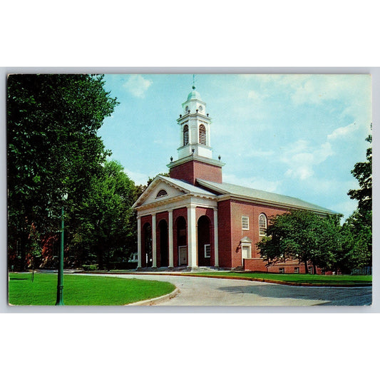 Crawfordsville IN Indiana Wabash College Chapel A Chrome Postcard Unused
