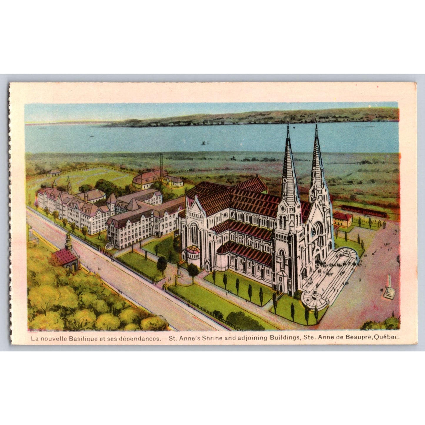 Canada Quebec St. Annes Shrine Basilica Ste. Anne De Beaupré Postcard