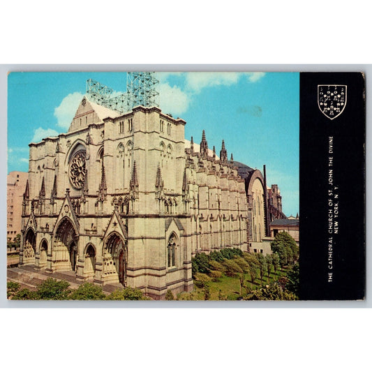 New York City NY Cathedral Church St John the Divine Chrome Postcard Unused