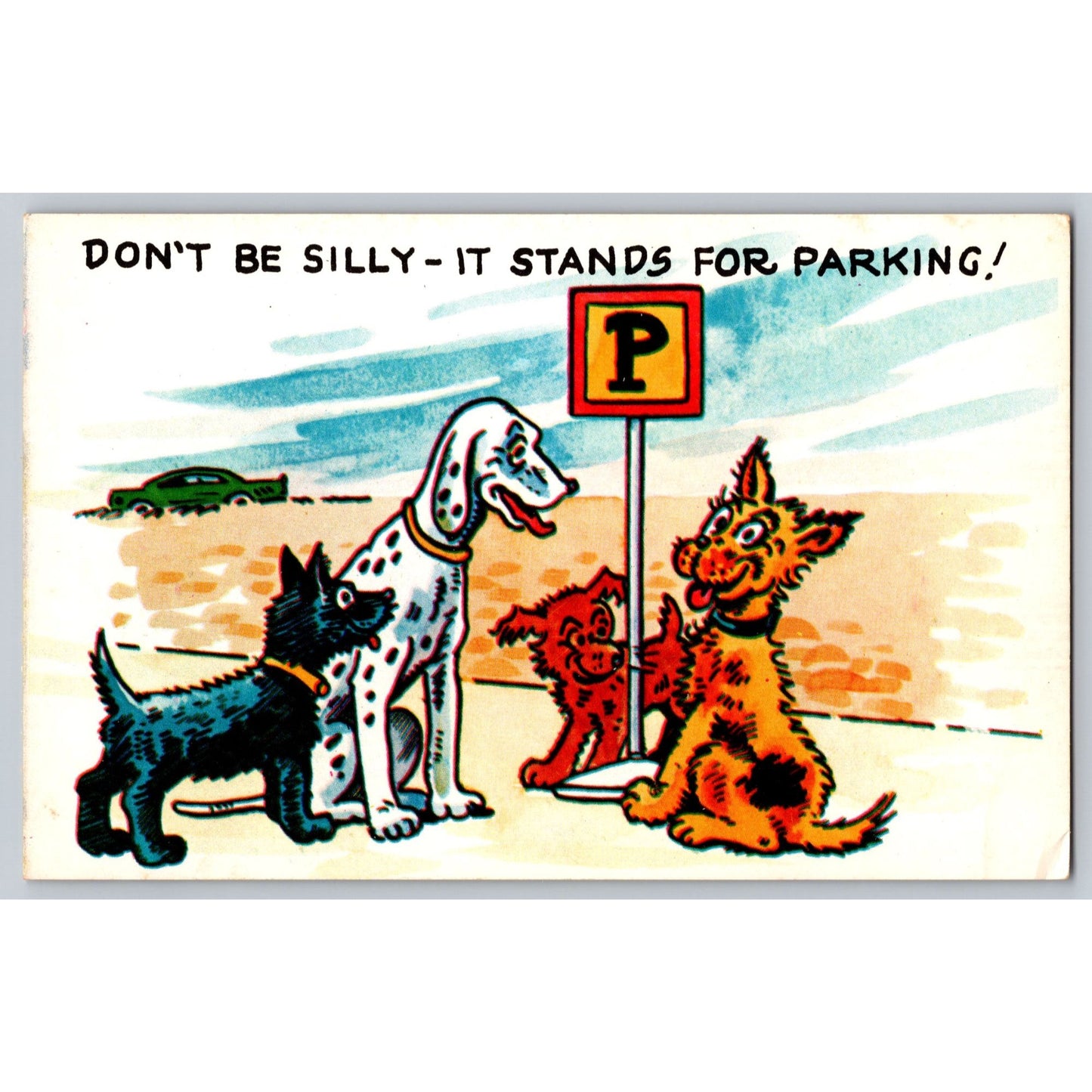 Comic Dog Postcard Don't Be Silly Colourpicture Illustrated Tichnor Bros