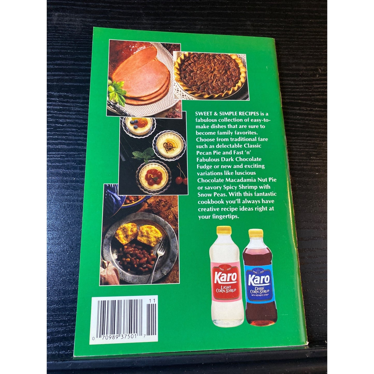 Karo Syrup Sweet & Simple Favorite Brand Name Recipes 1992 Cookbook Booklet