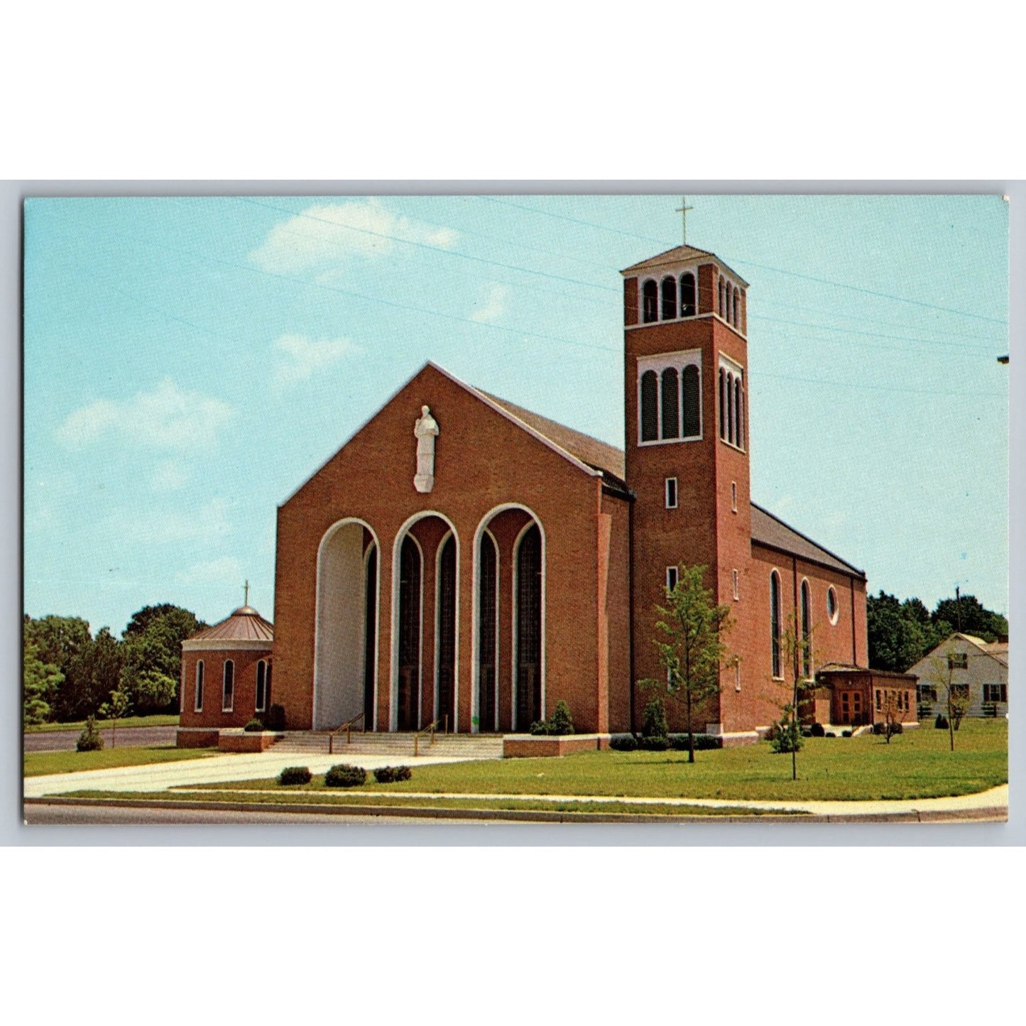 Salisbury MD Maryland St. Francis de Sales RC Church Chrome Postcard Unused