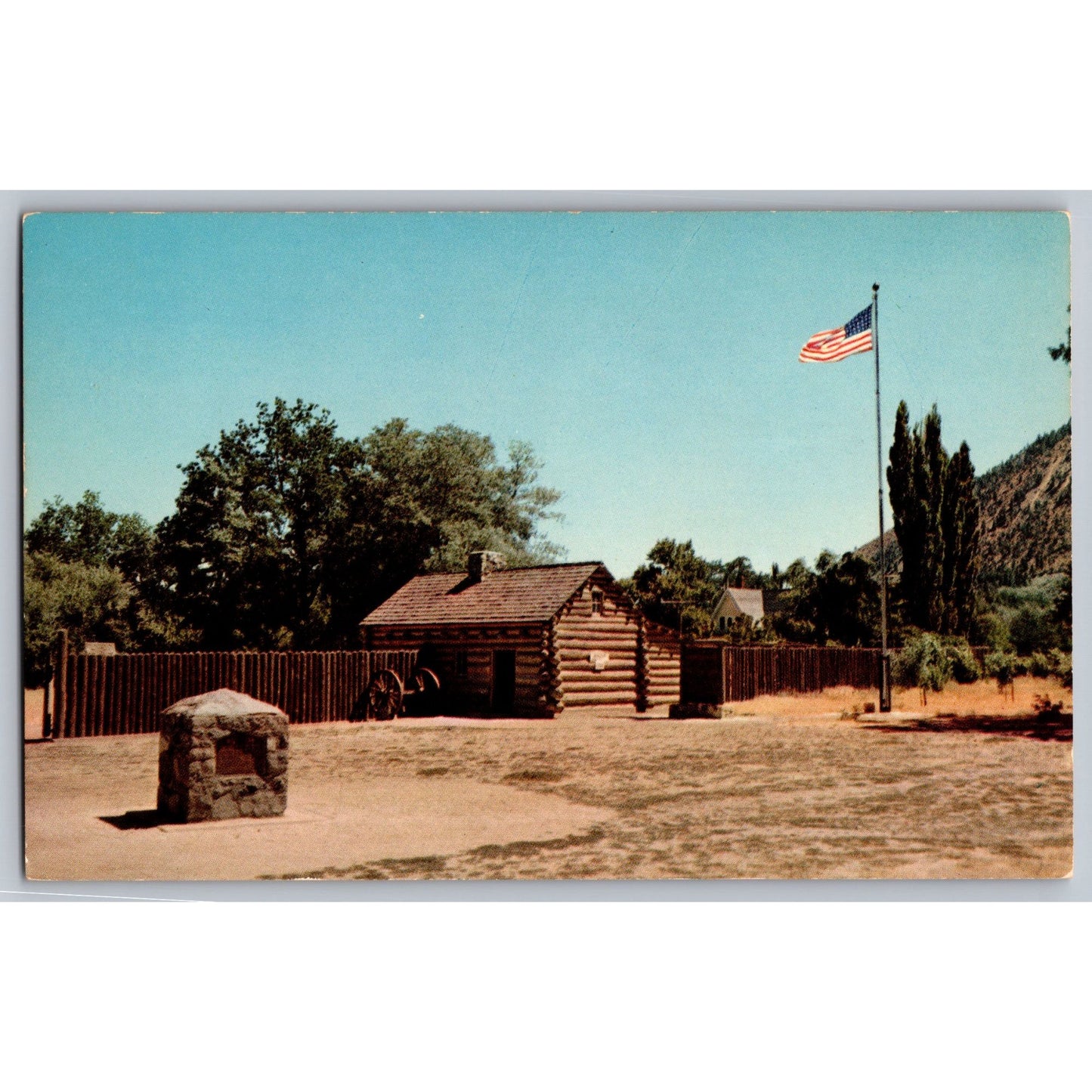 Genoa NV Nevada The Fort Museum Chrome Postcard Used with Stamp