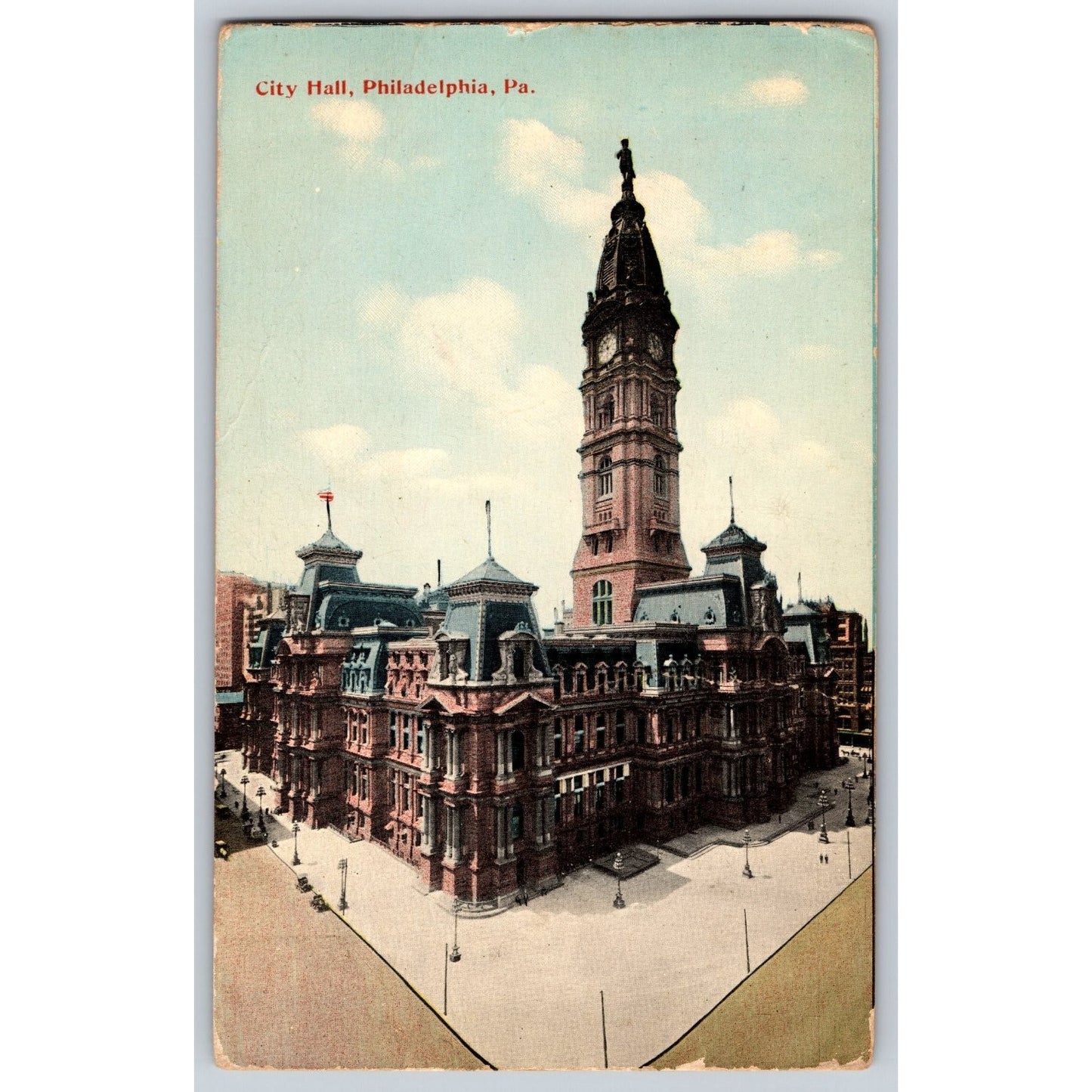 Philadelphia PA Pennsylvania City Hall Early 1900s Divided Back Postcard